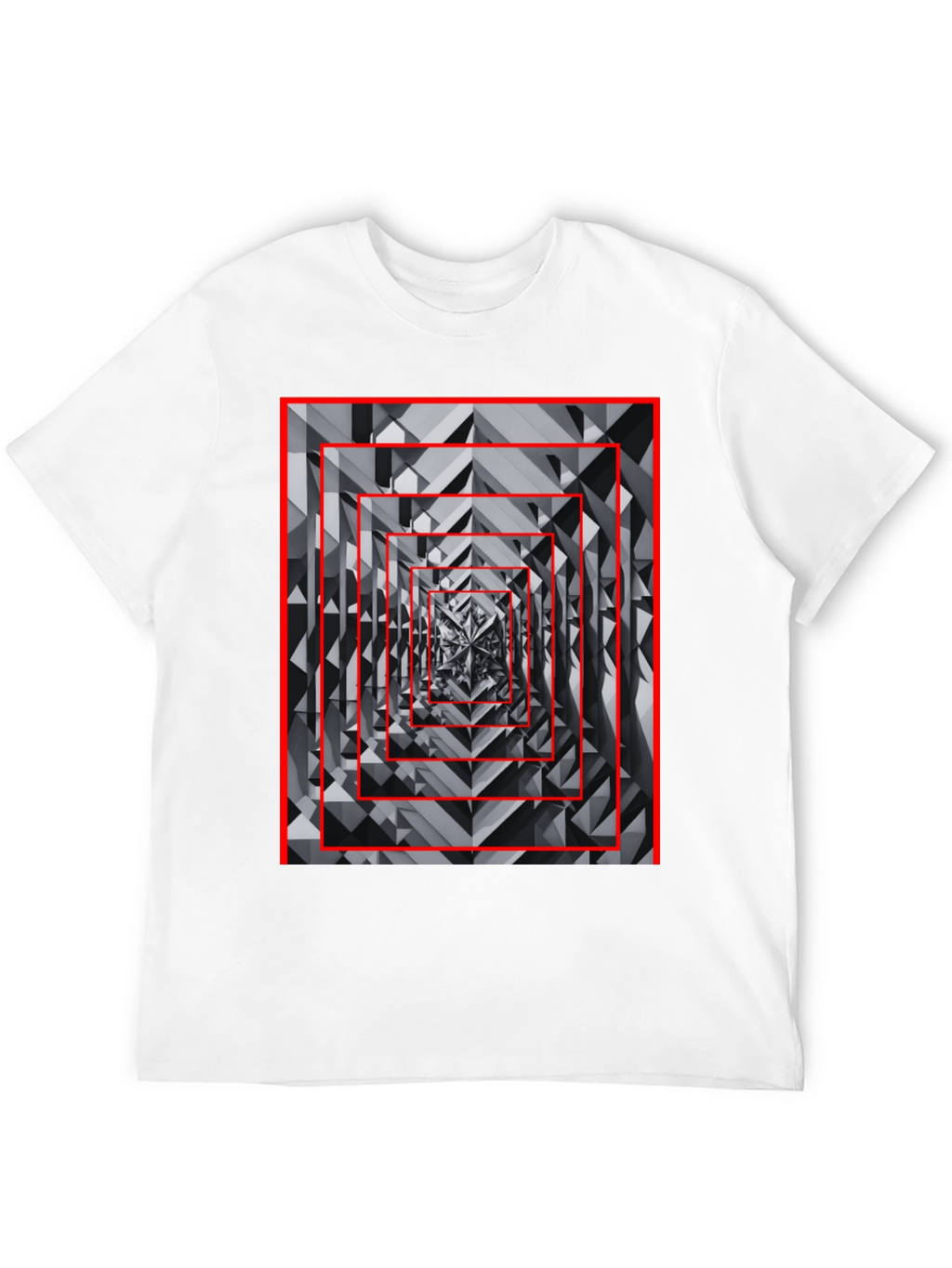 Geometric Tunnel Black T-Shirt