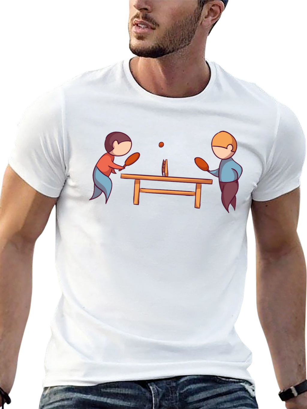 Ping Pong Player Graphic T-Shirt