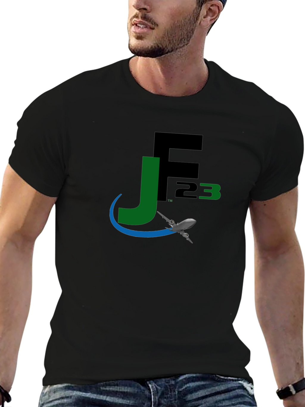 JF23 Jetsetter Black T-Shirt | Modern Aviation Apparel
