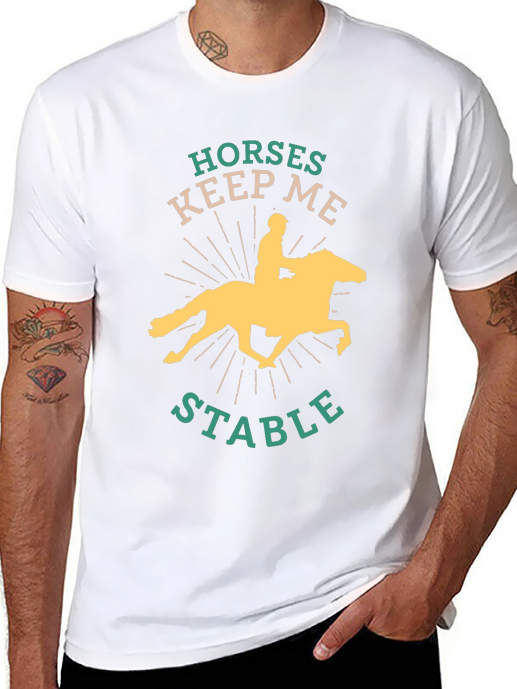 Horses Keep Me Stable Graphic Tee