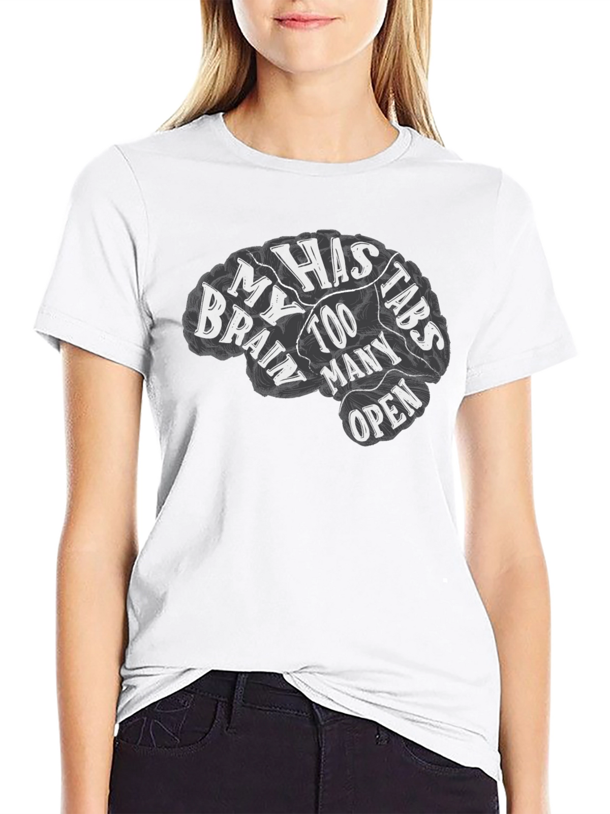 Brain Too Many Tabs Open Graphic Tee