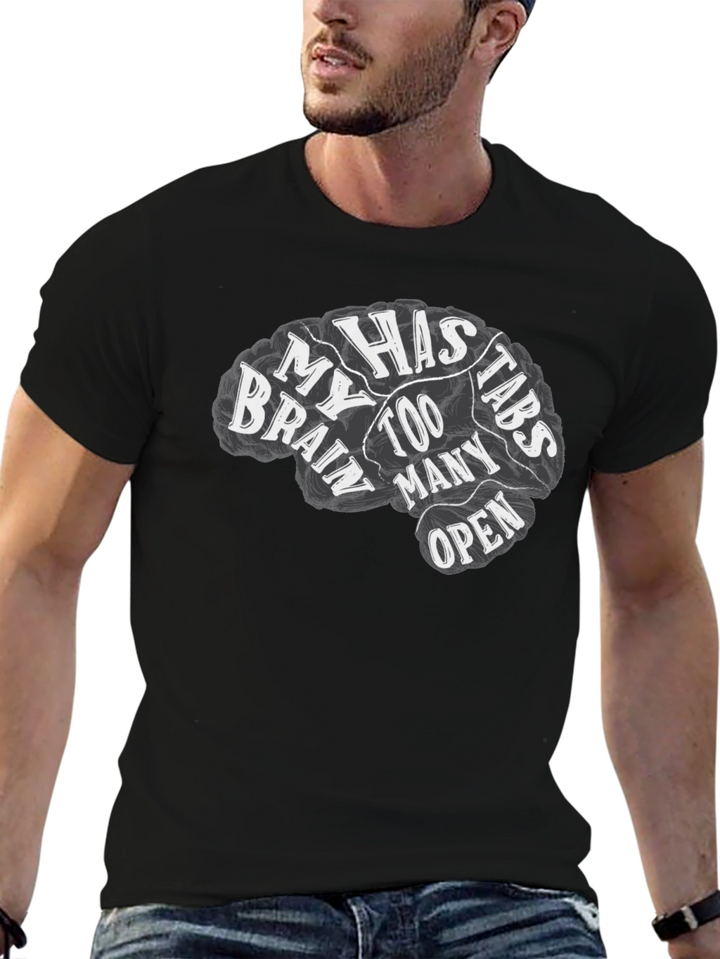 Brain Too Many Tabs Open Graphic Tee