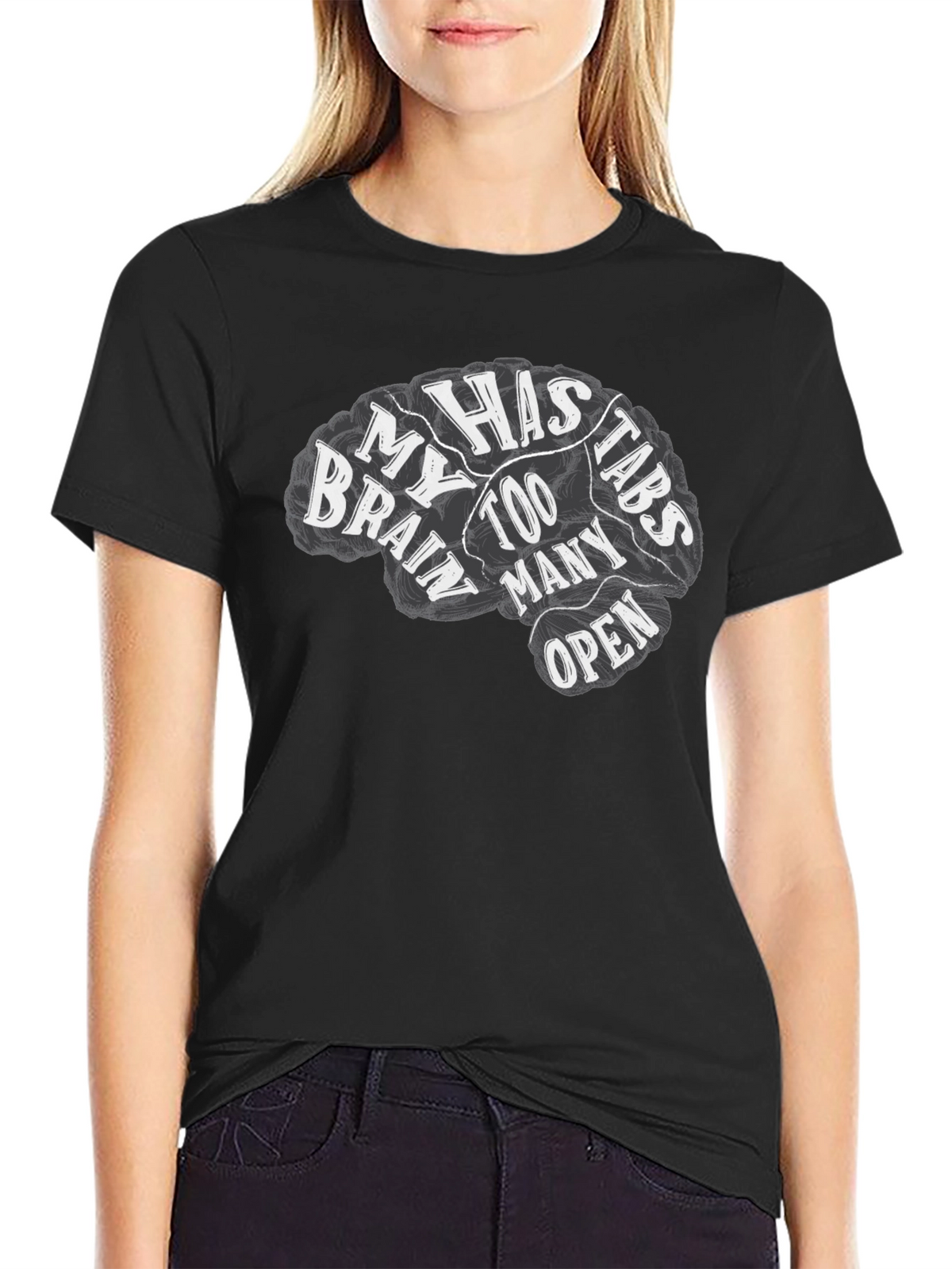 Brain Too Many Tabs Open Graphic Tee