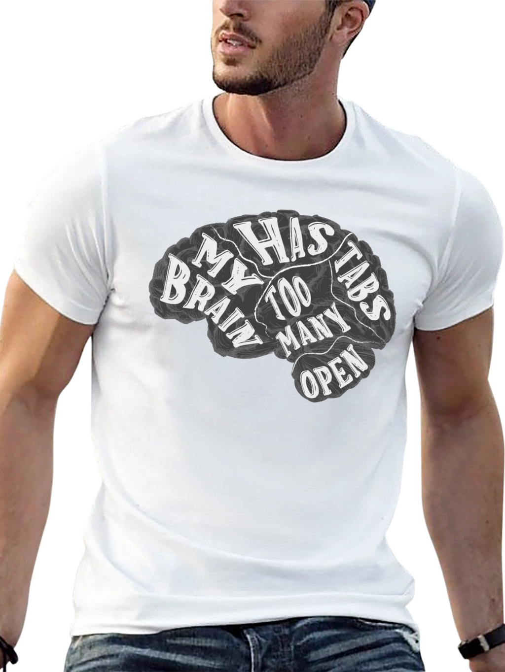 Brain Too Many Tabs Open Graphic Tee