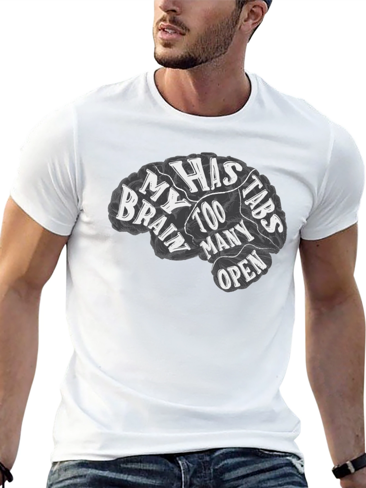 Brain Too Many Tabs Open Graphic Tee