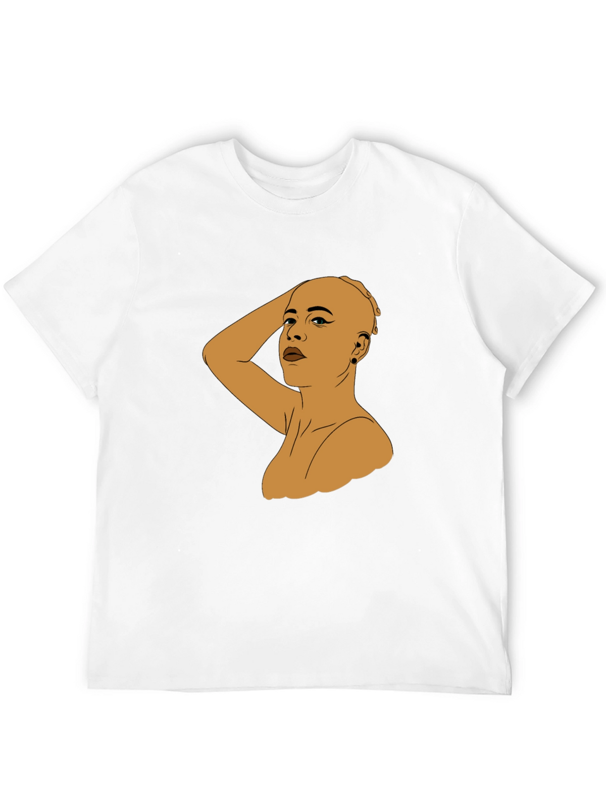 Bald Woman Graphic Tee - Black Unisex T-Shirt