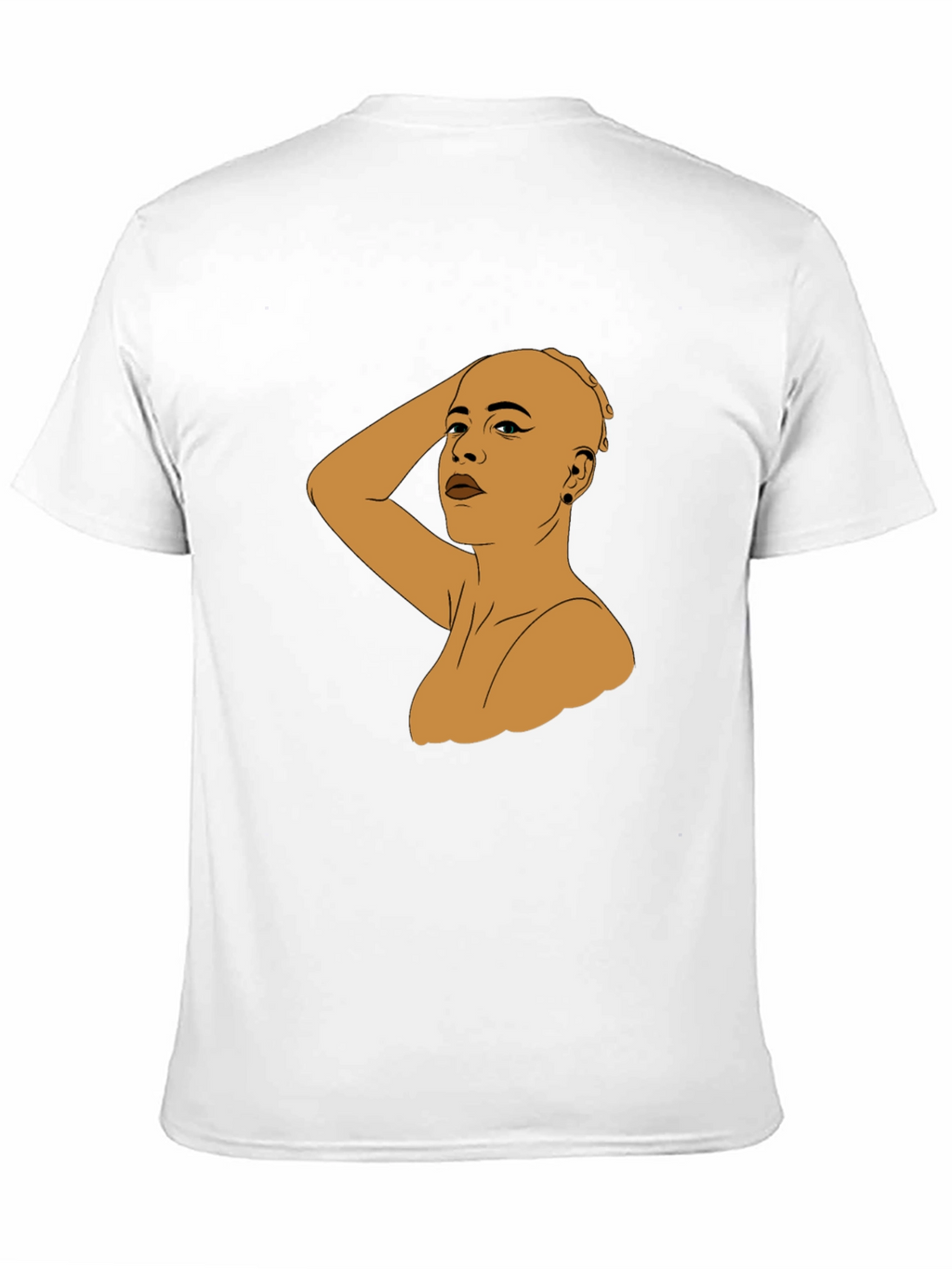 Bald Woman Graphic Tee - Black Unisex T-Shirt