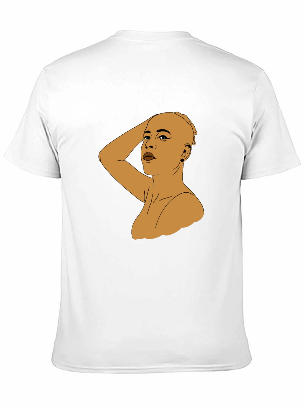Bald Woman Graphic Tee - Black Unisex T-Shirt