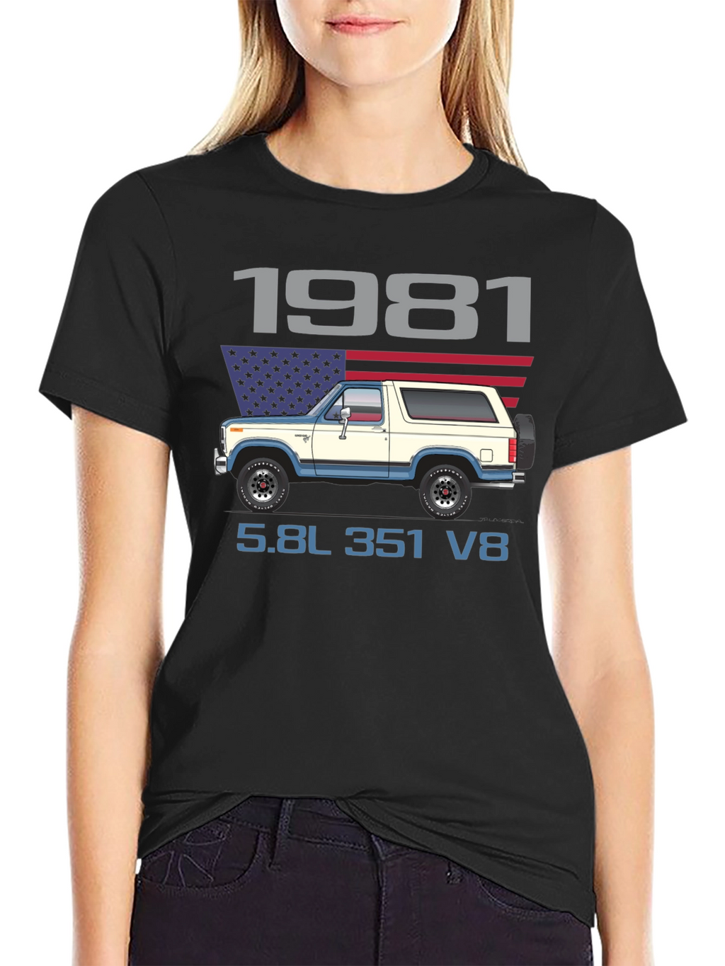 1981 Bronco Truck T-Shirt 5.8L 351 V8