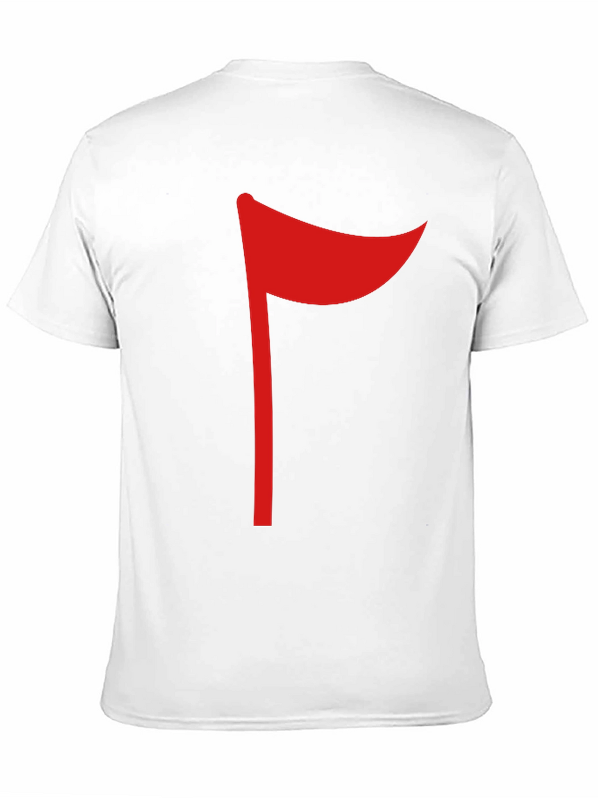 Red Flag Graphic Black T-Shirt Casual Tee