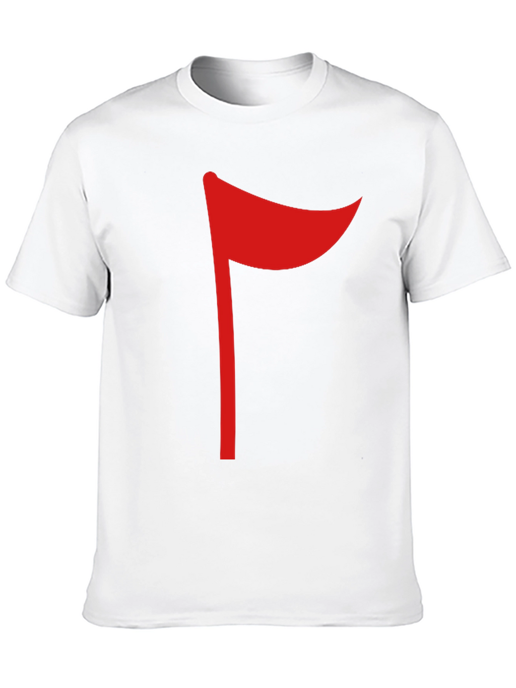Red Flag Graphic Black T-Shirt Casual Tee