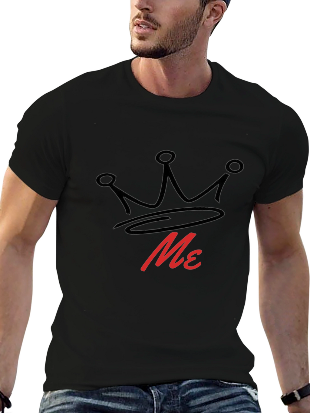 King Me Graphic Tee - Black Cotton T-Shirt