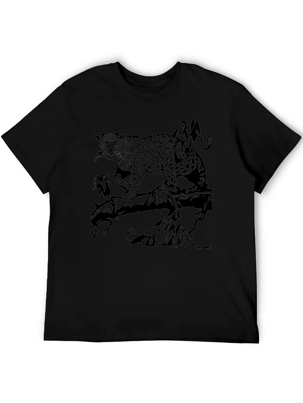 Leopard Graphic T-Shirt - Black