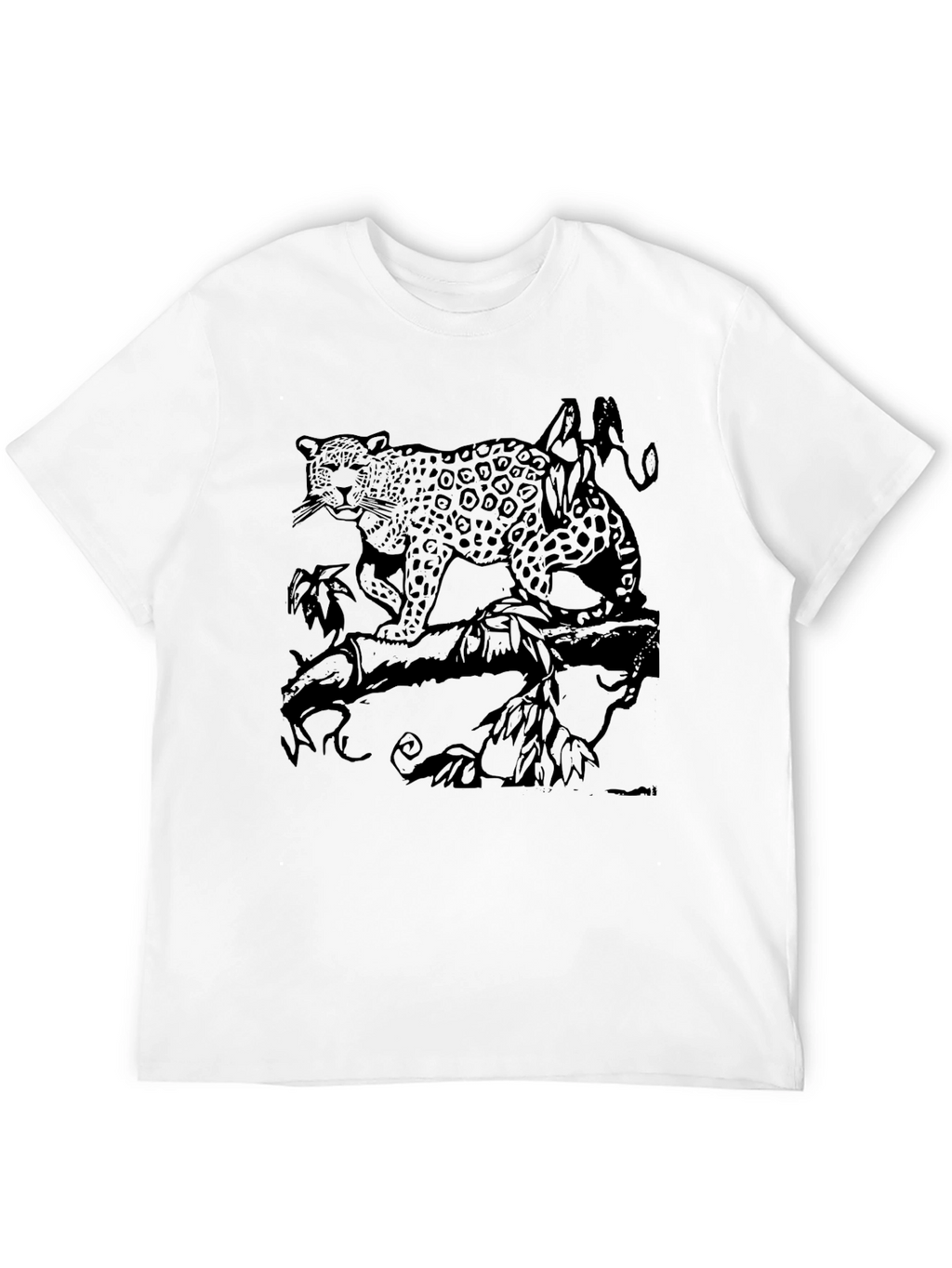 Leopard Graphic T-Shirt - Black