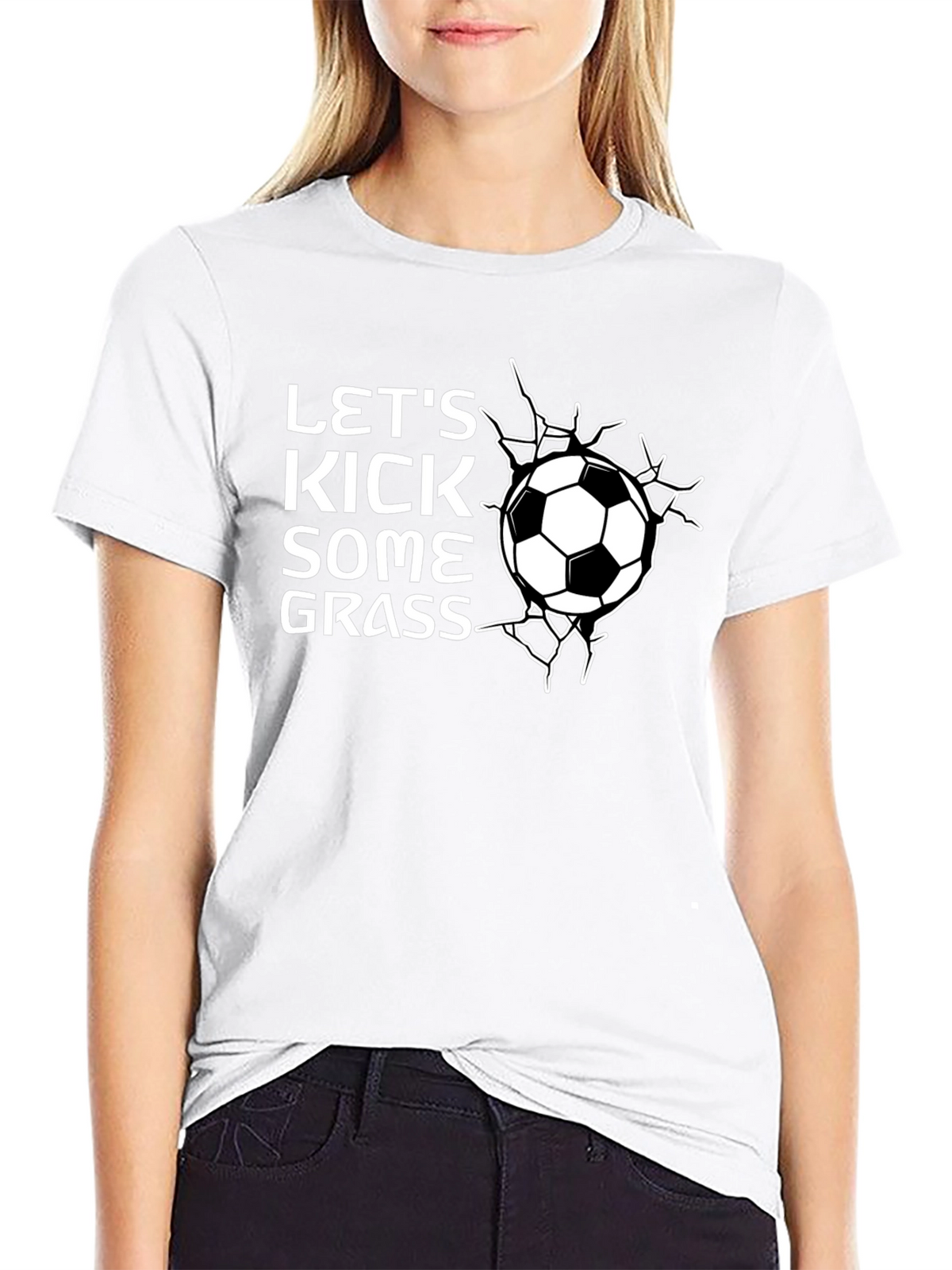 Lets Kick Some Grass Soccer T-Shirt
