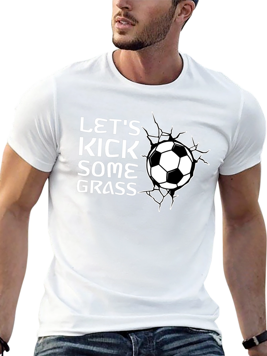 Lets Kick Some Grass Soccer T-Shirt
