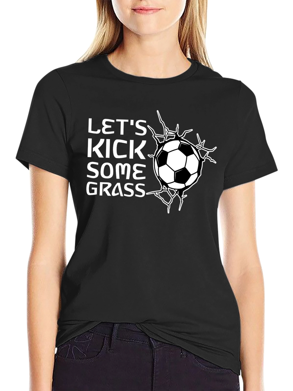 Lets Kick Some Grass Soccer T-Shirt
