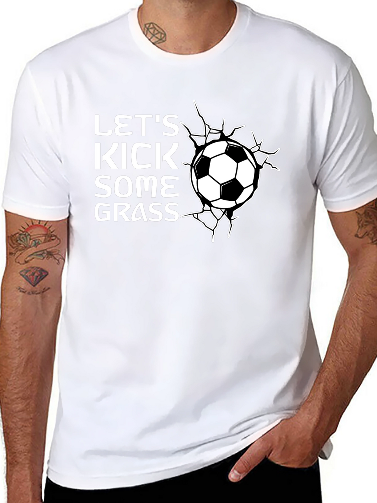Lets Kick Some Grass Soccer T-Shirt