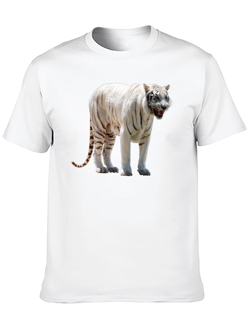 White Tiger Graphic Print T-Shirt