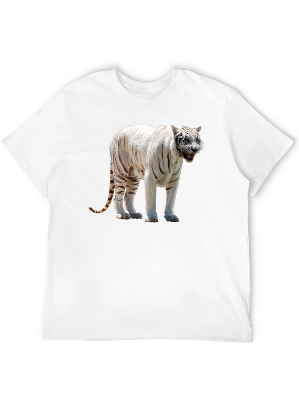 White Tiger Graphic Print T-Shirt