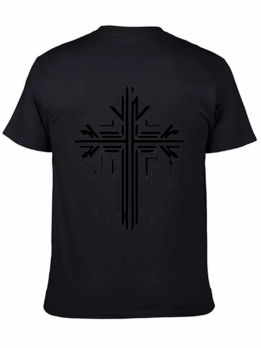 Geometric Cross Graphic Tee - Stylish Religious Apparel