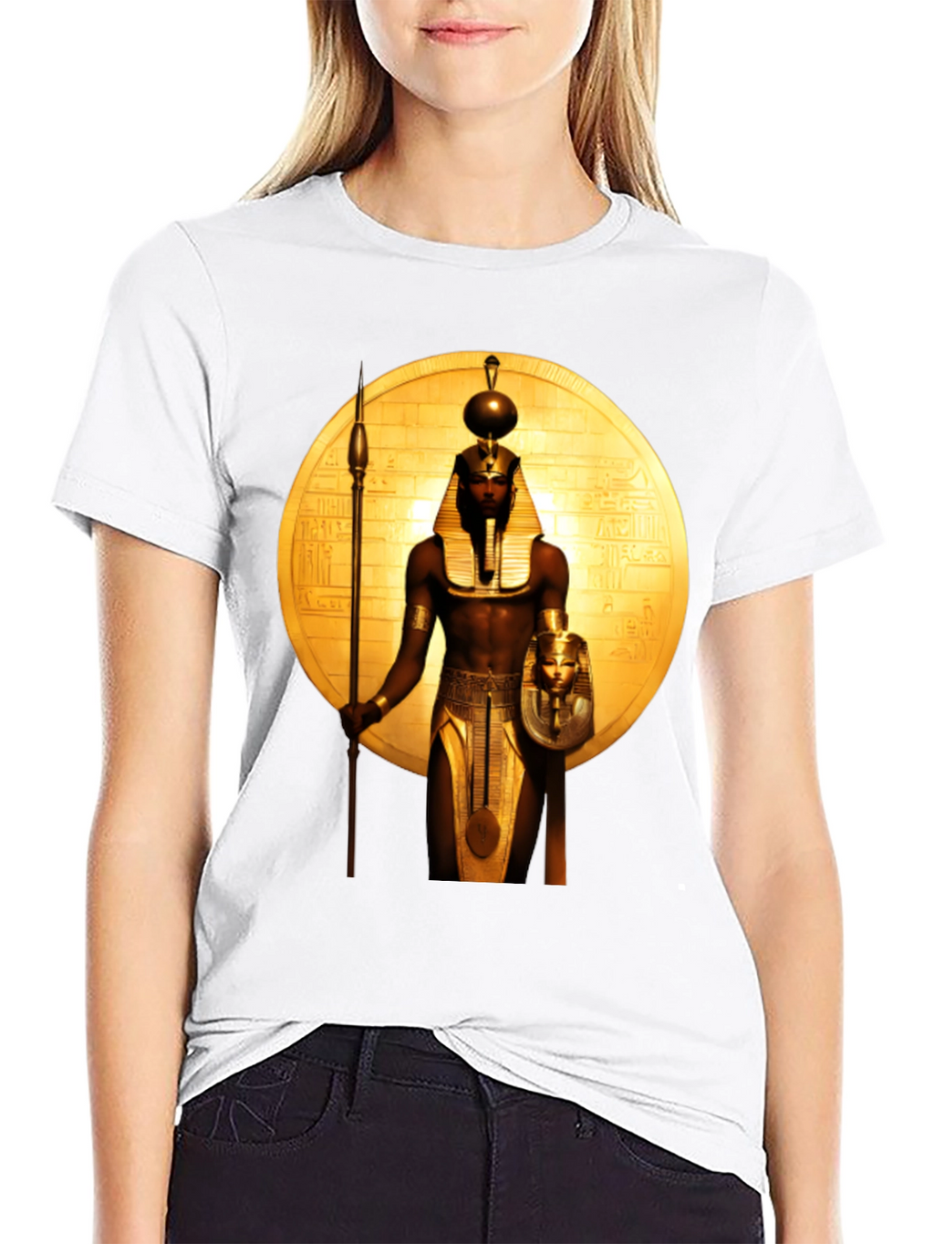 Egyptian Pharaoh Graphic Tee - Premium Black T-Shirt