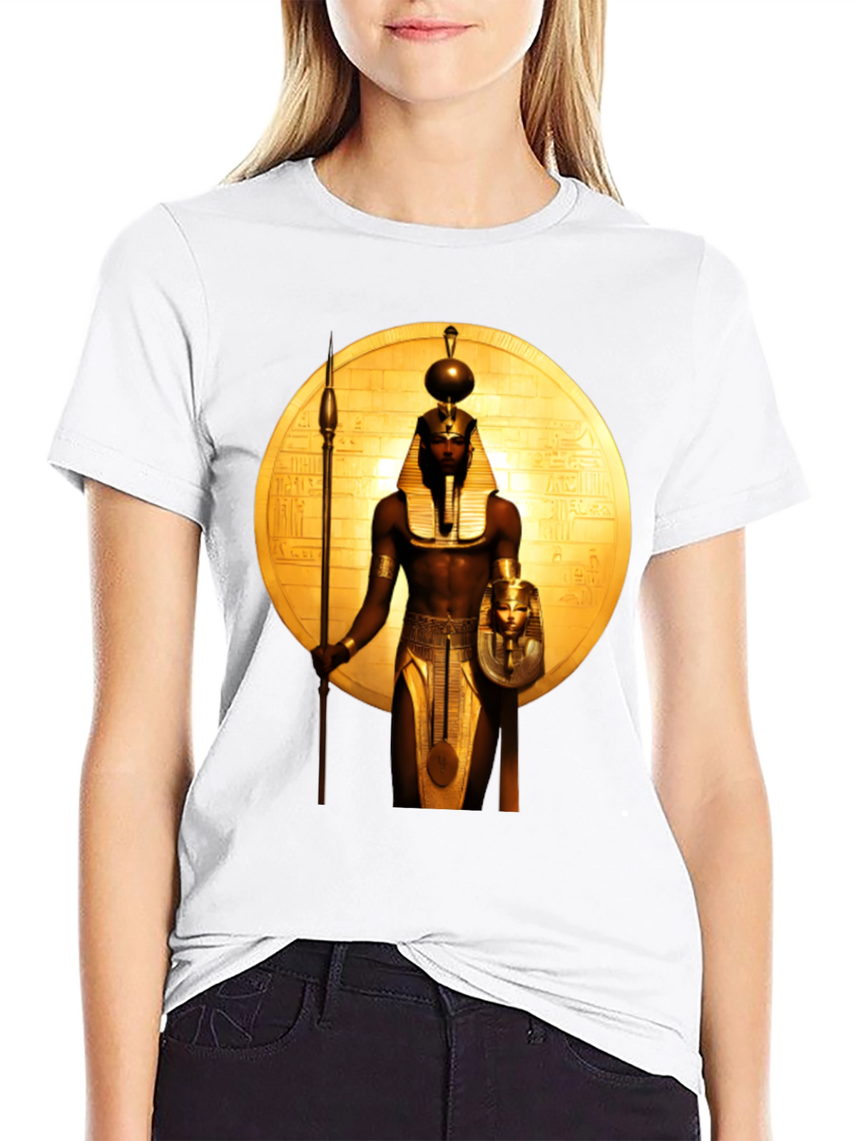 Egyptian Pharaoh Graphic Tee - Premium Black T-Shirt