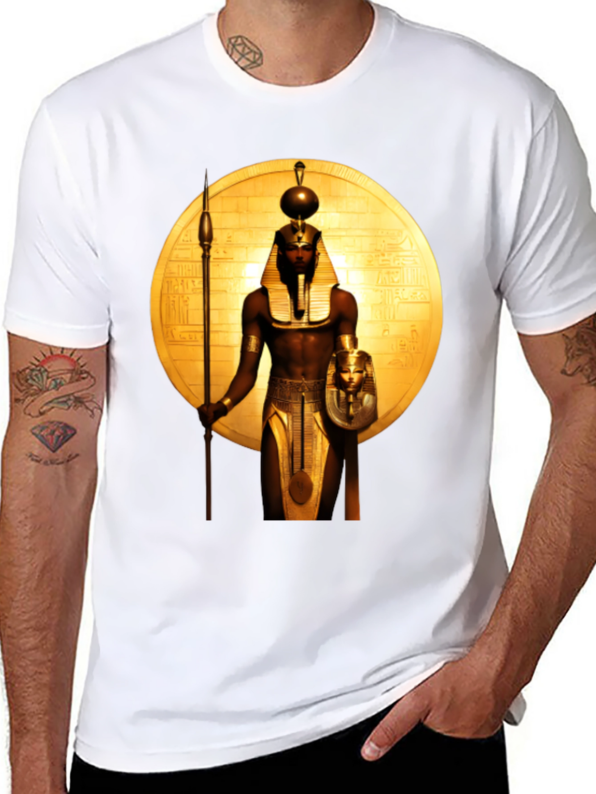 Egyptian Pharaoh Graphic Tee - Premium Black T-Shirt