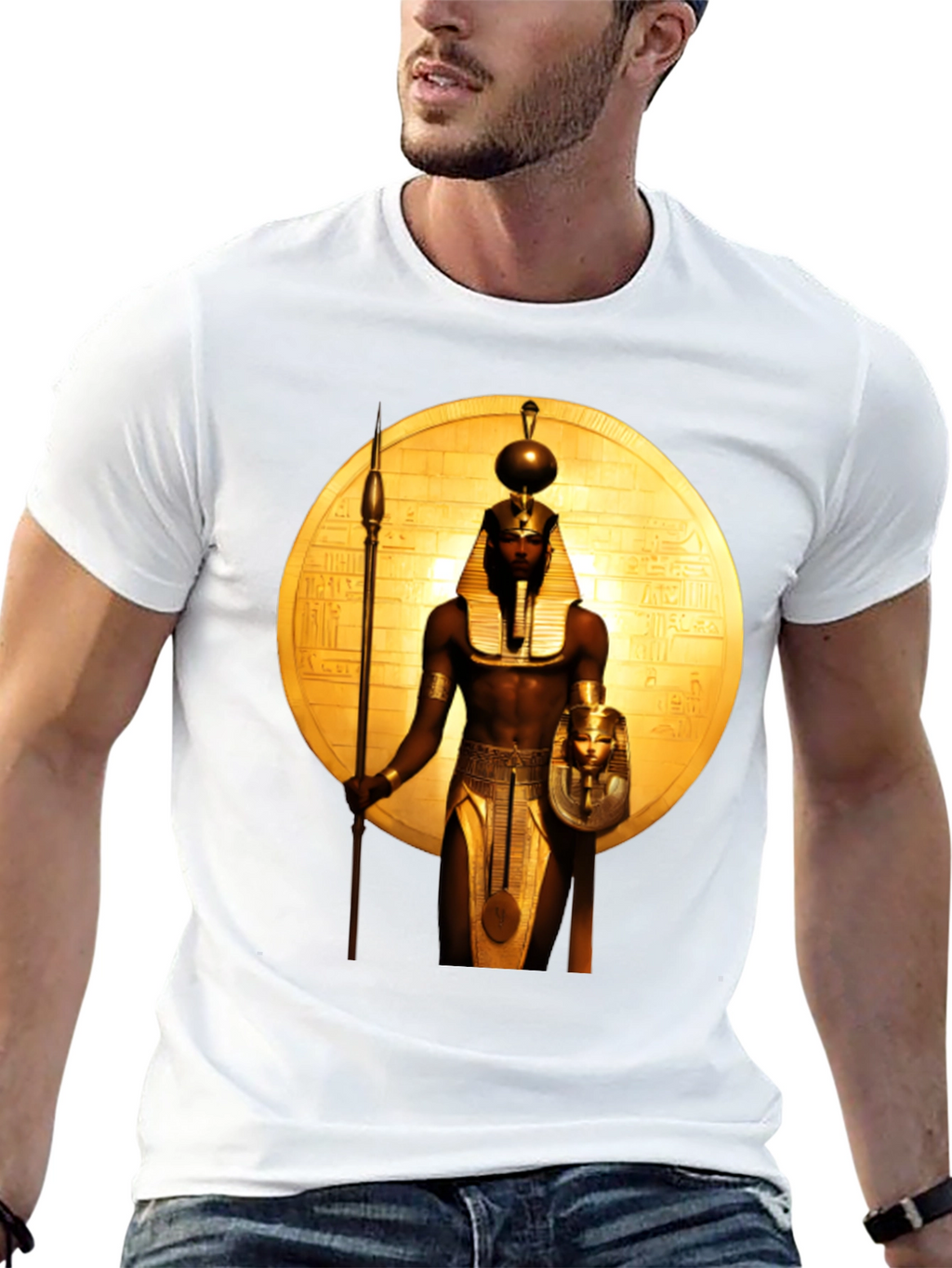 Egyptian Pharaoh Graphic Tee - Premium Black T-Shirt