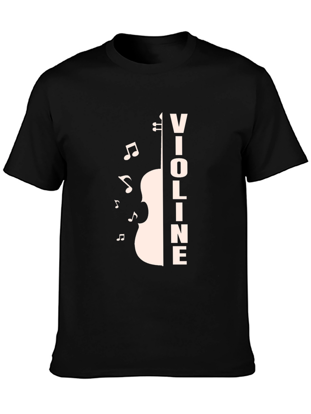 Violin Music T-Shirt - Black
