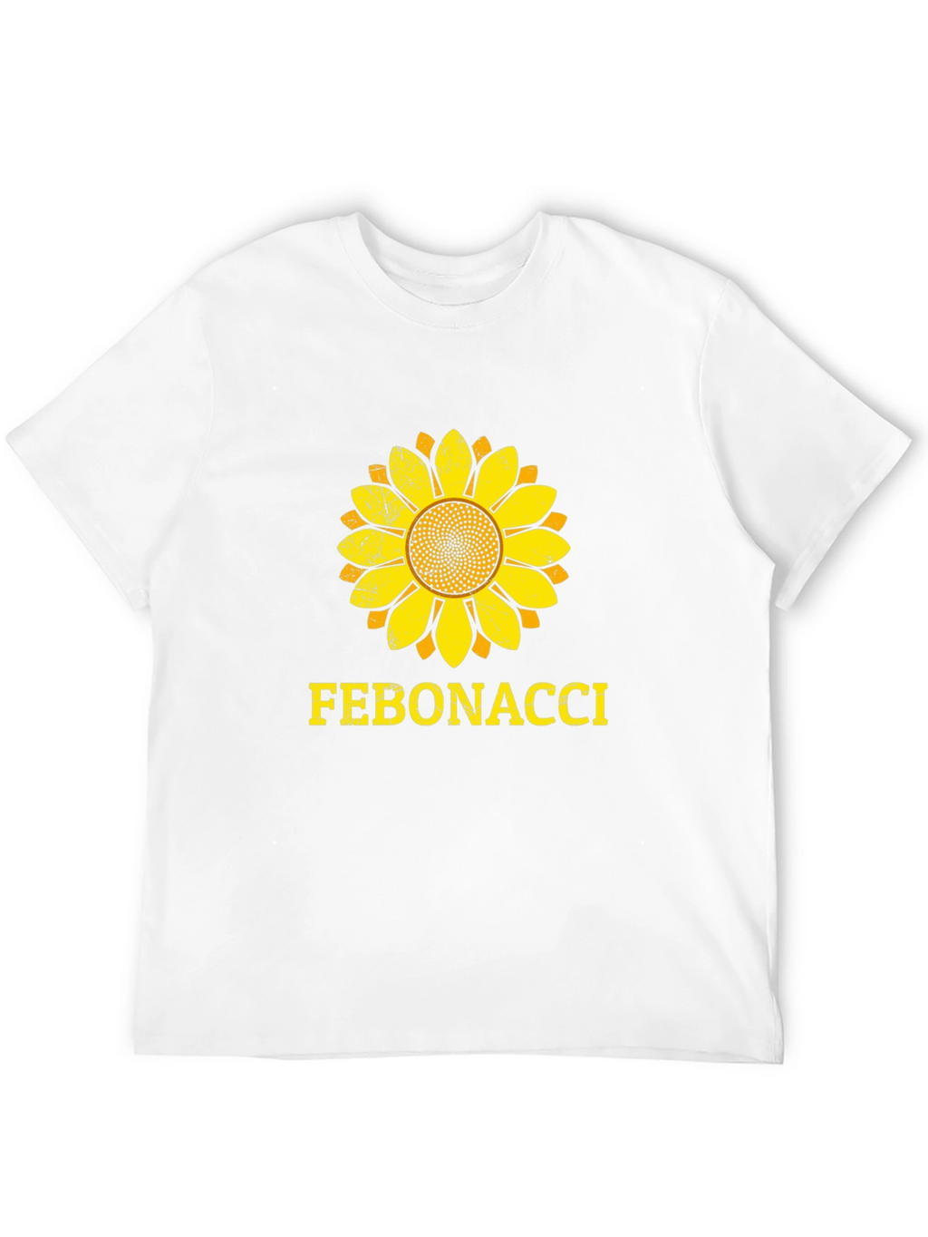 Fibonacci Sunflower Graphic T-Shirt - Black Cotton Tee