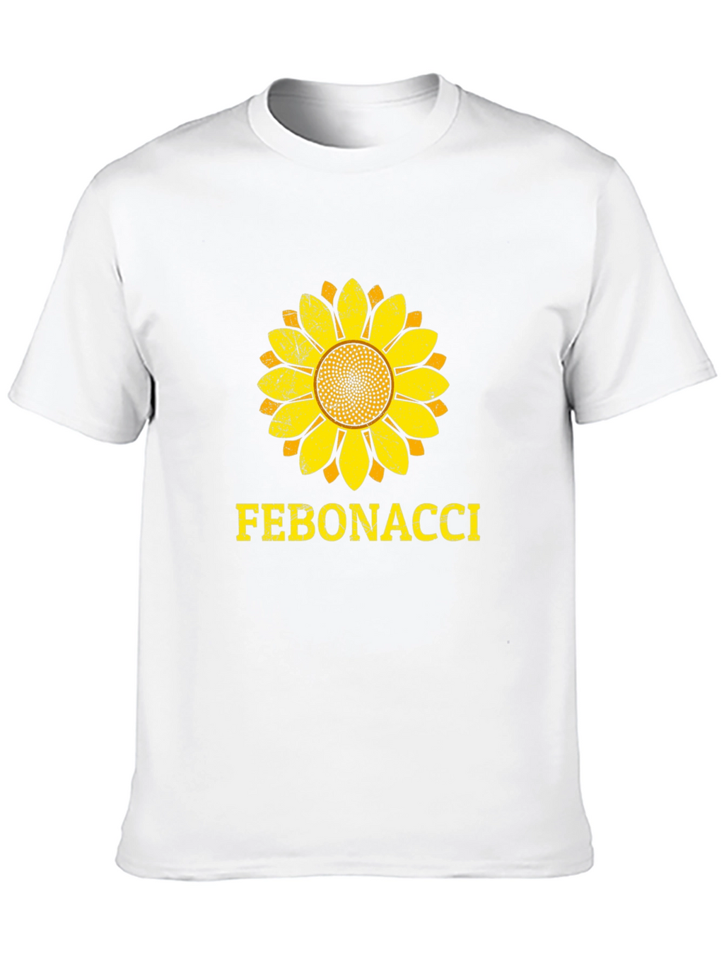 Fibonacci Sunflower Graphic T-Shirt - Black Cotton Tee