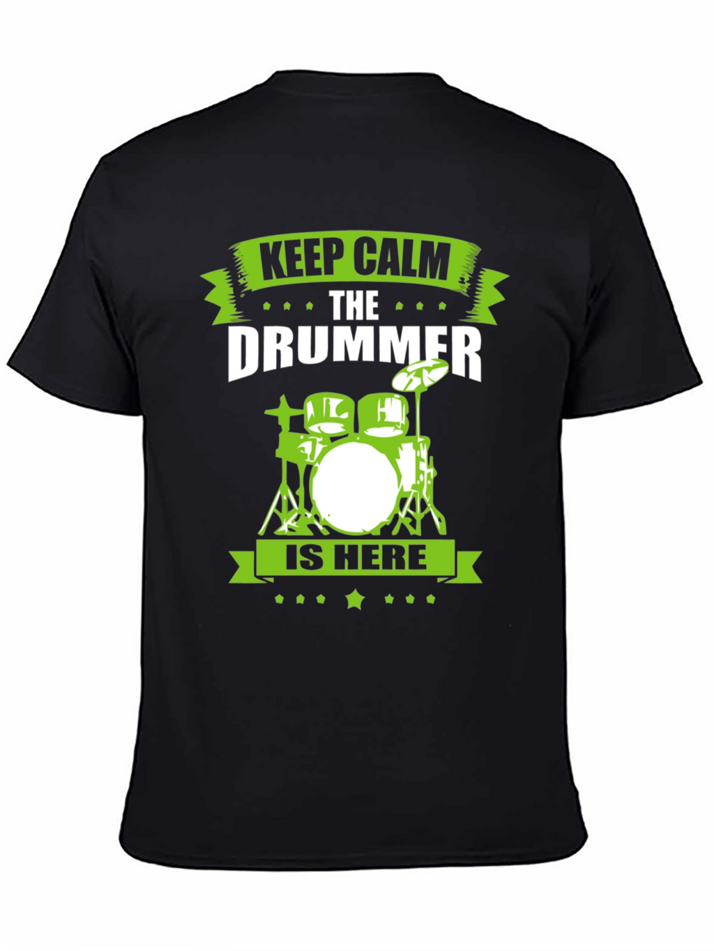 Keep Calm Drummer T-Shirt - Black