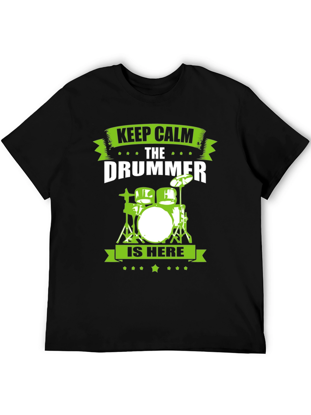 Keep Calm Drummer T-Shirt - Black