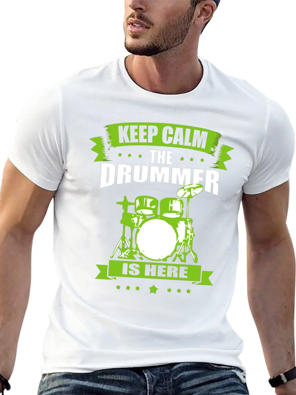 Keep Calm Drummer T-Shirt - Black