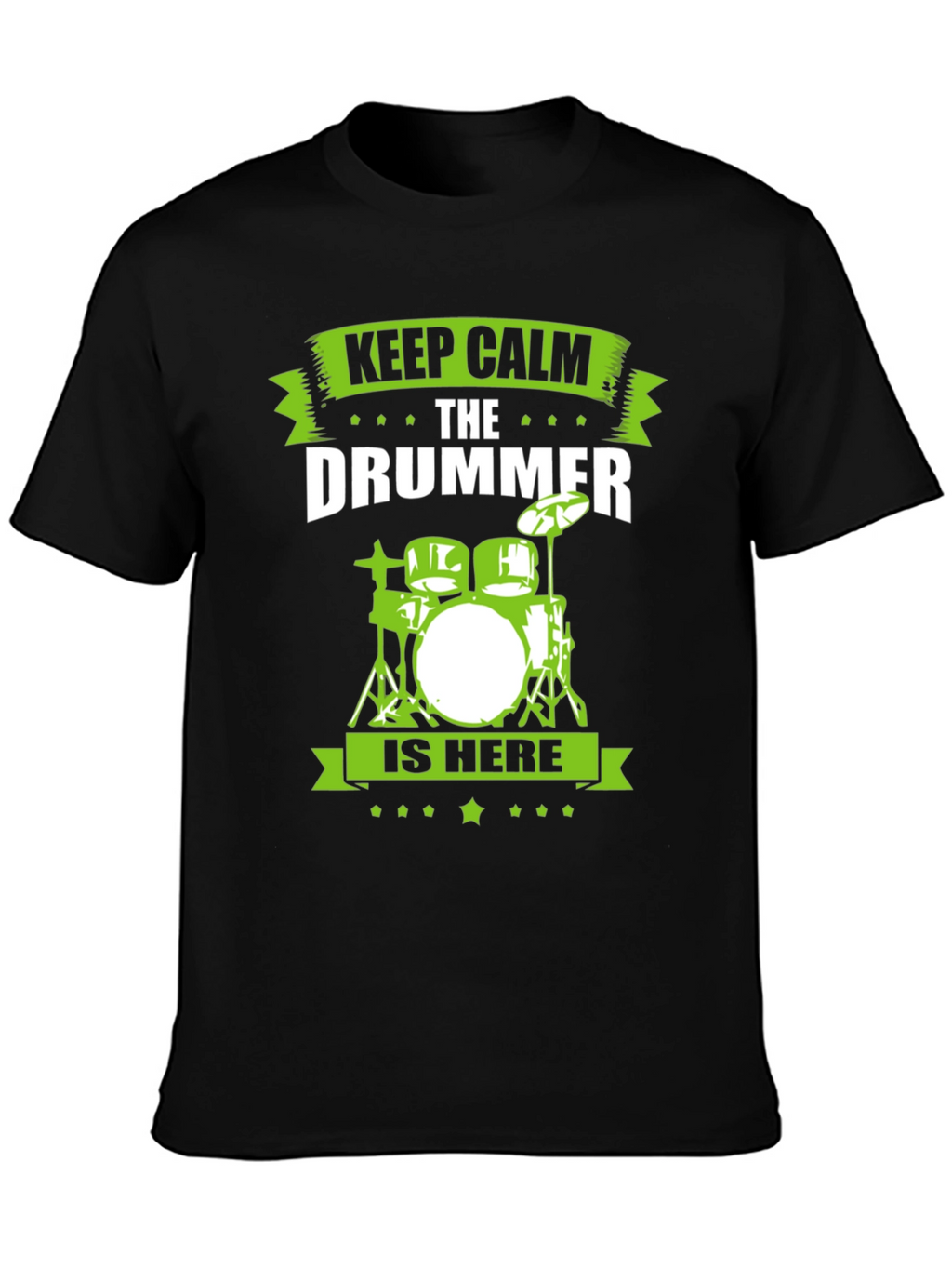 Keep Calm Drummer T-Shirt - Black