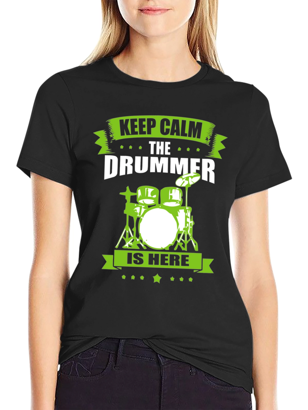 Keep Calm Drummer T-Shirt - Black