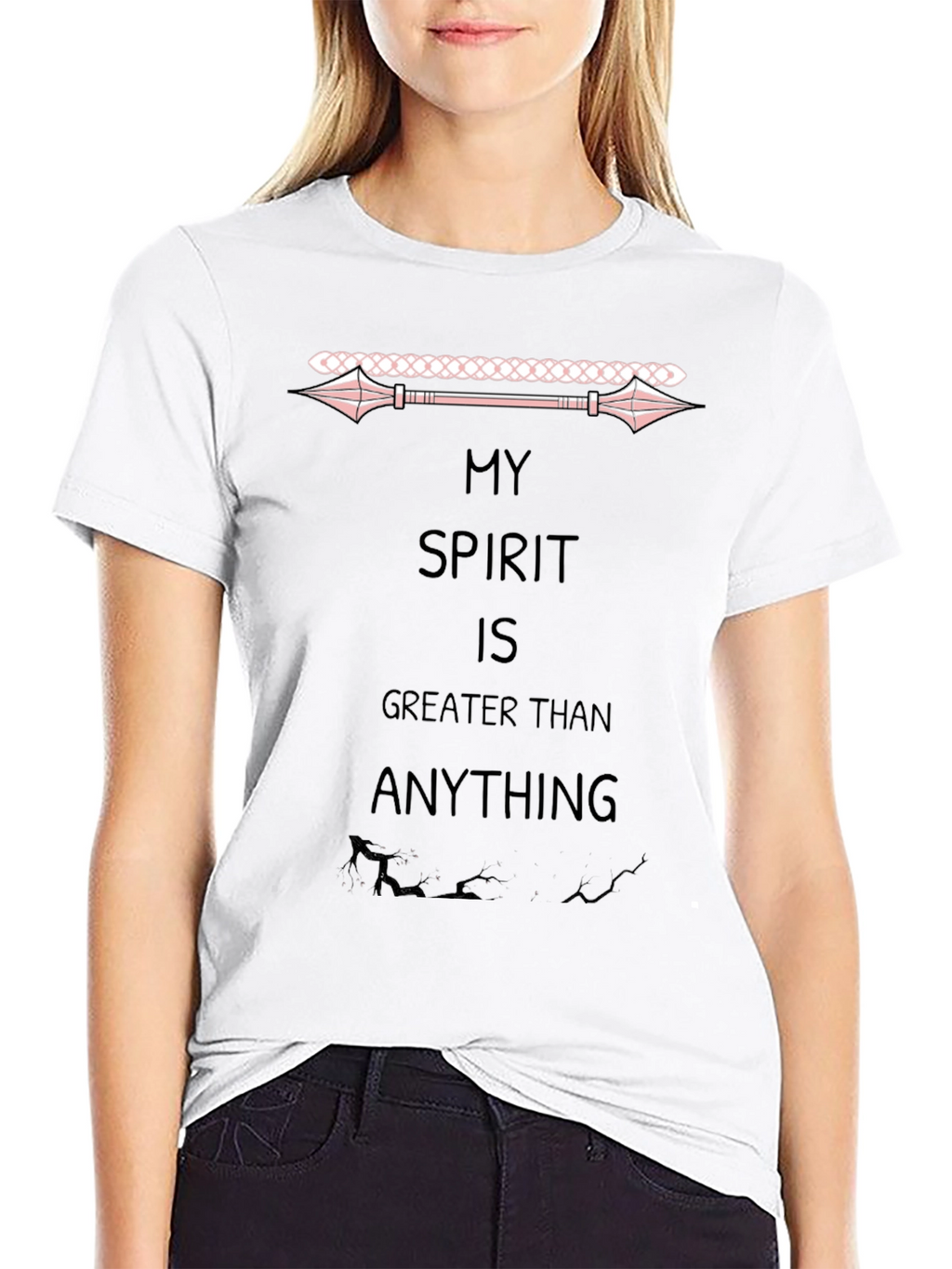 My Spirit is Greater Than Anything Black T-Shirt