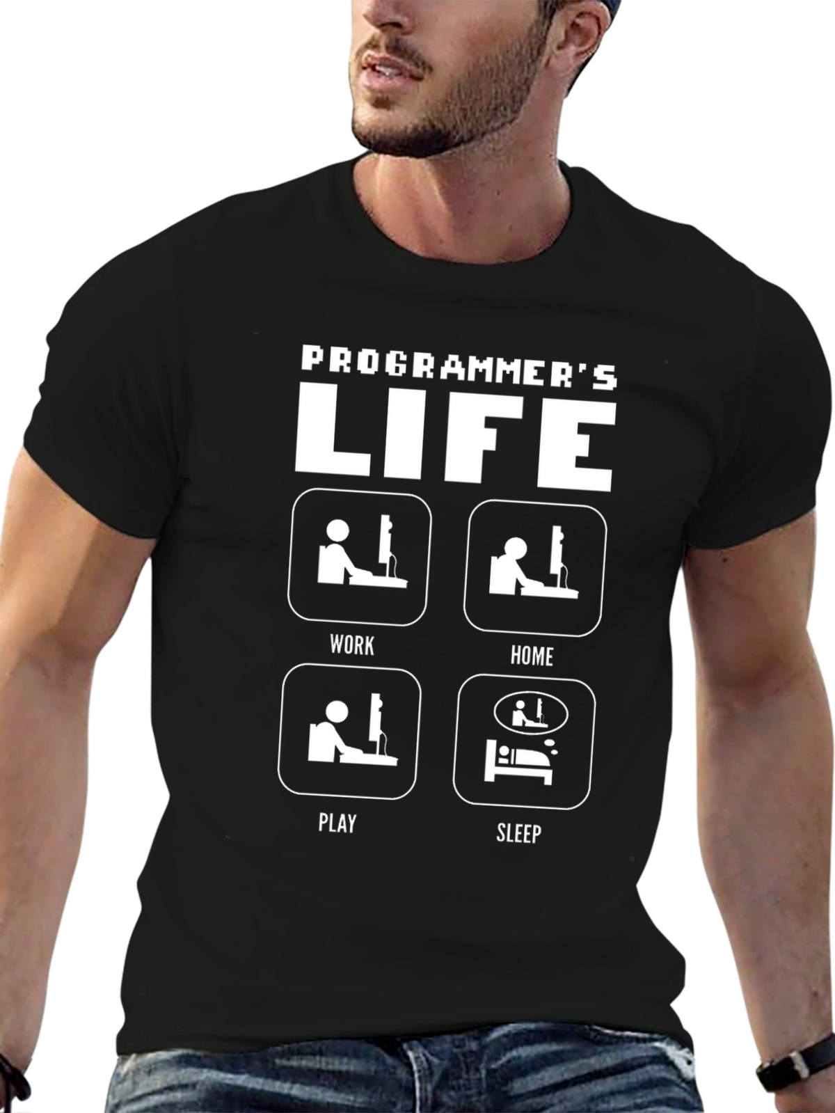 Programmers Life T-Shirt - Work Home Play Sleep