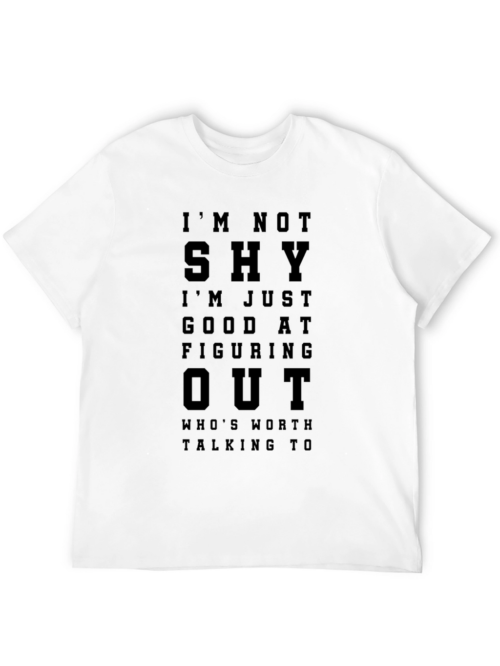 Im Not Shy Graphic T-Shirt - Black