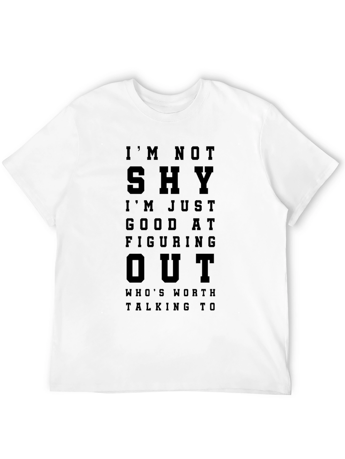 Im Not Shy Graphic T-Shirt - Black