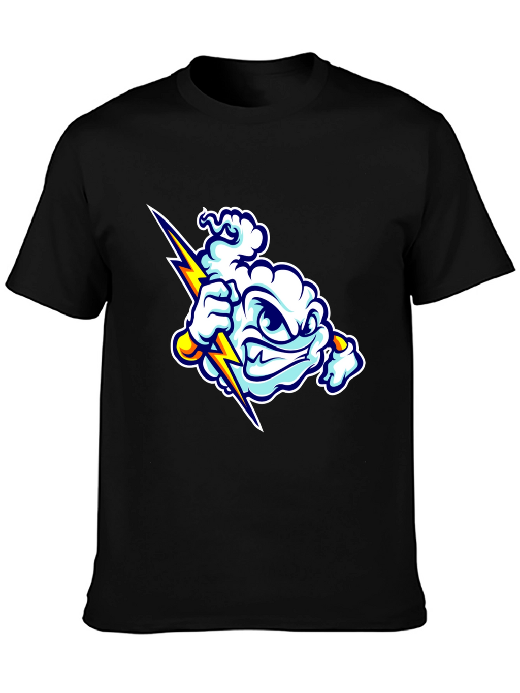 Storm Cloud Graphic T-Shirt - Black Cotton Tee