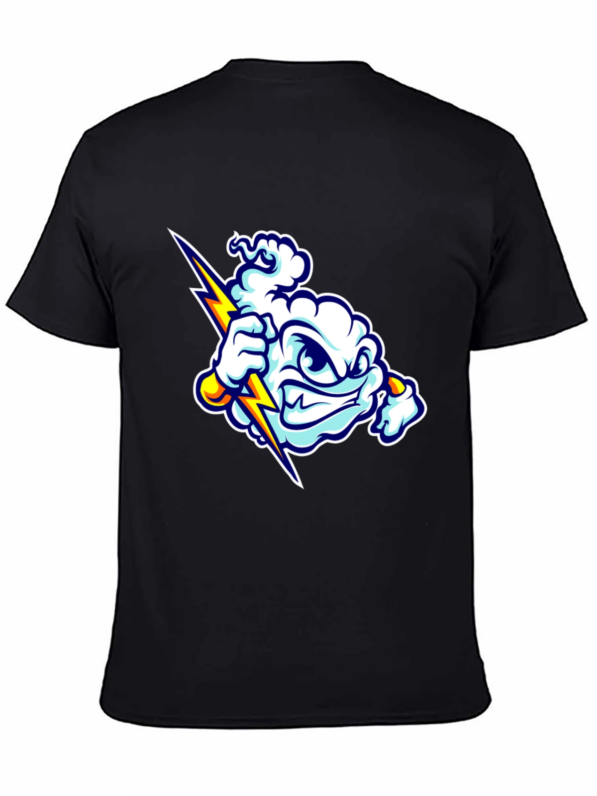 Storm Cloud Graphic T-Shirt - Black Cotton Tee