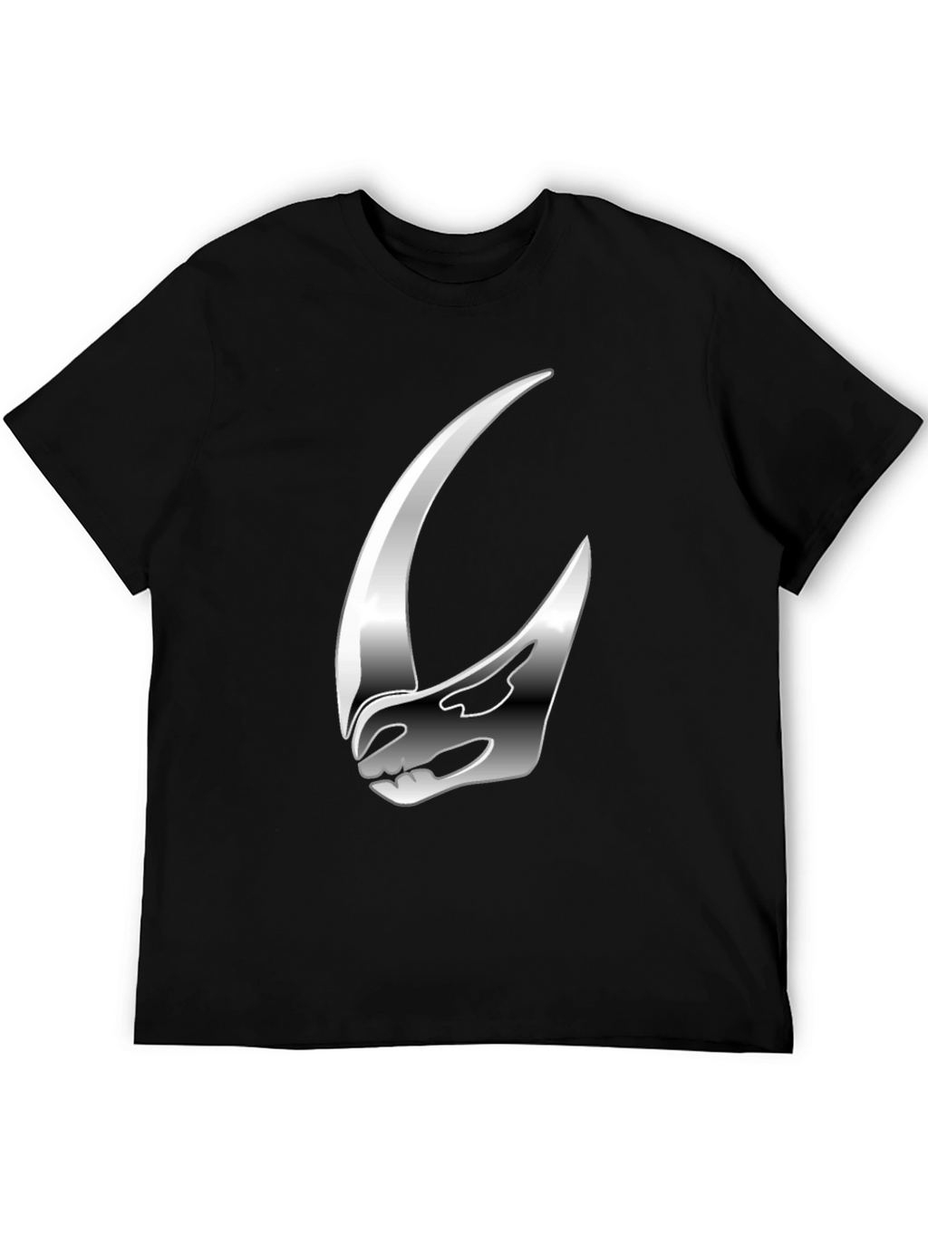 Stylish Silver Helmet Graphic Tee