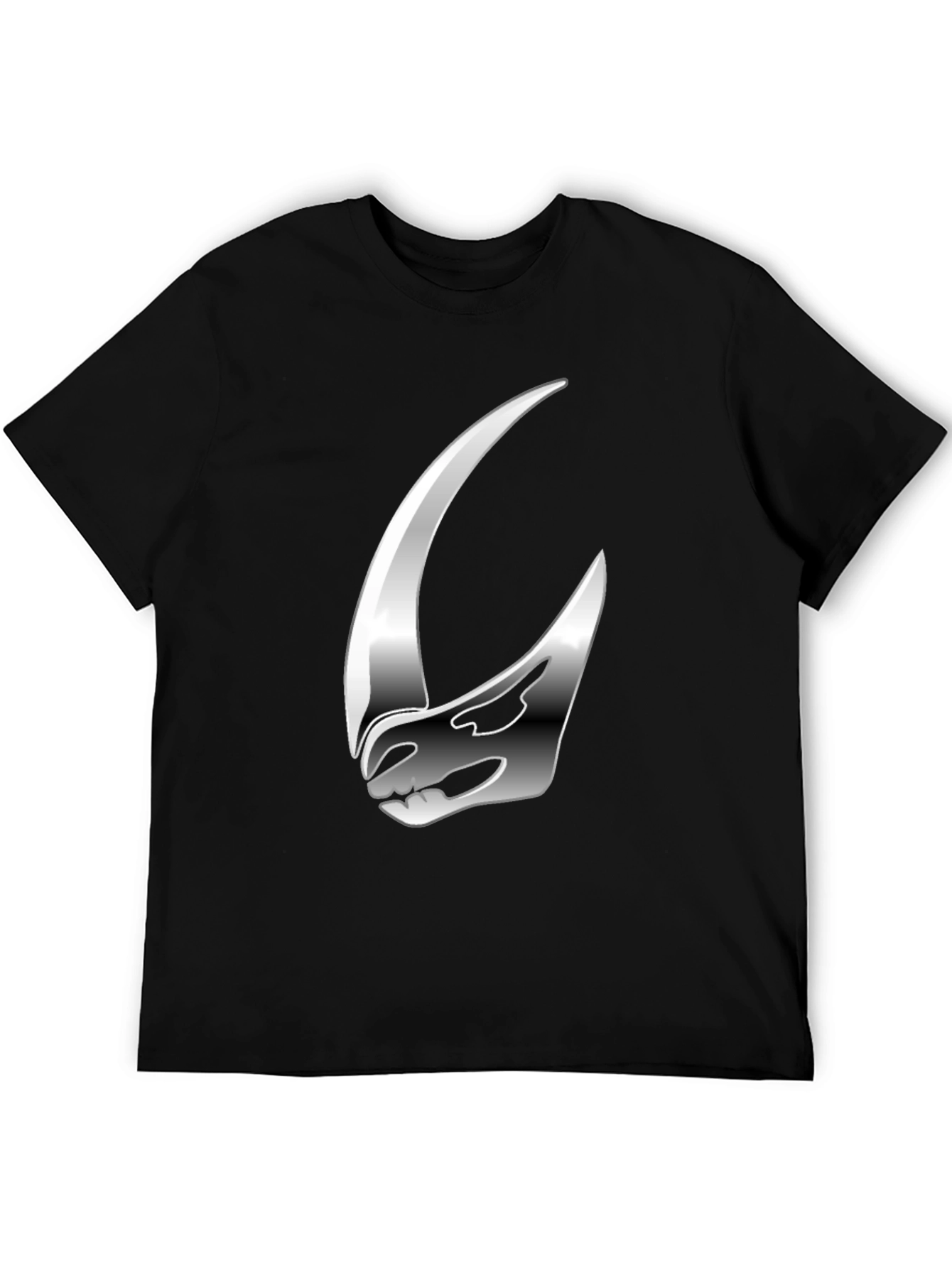 Stylish Silver Helmet Graphic Tee
