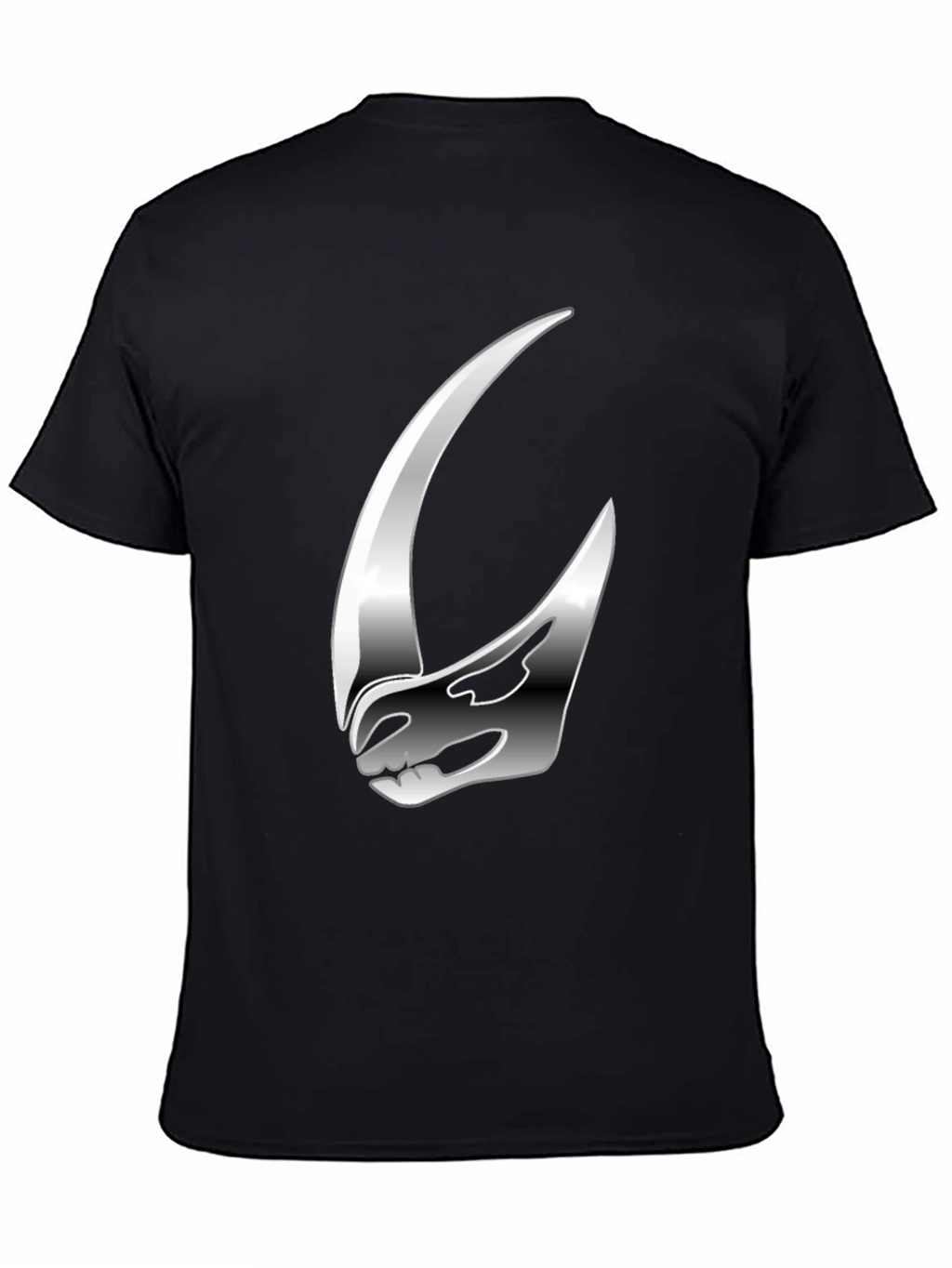 Stylish Silver Helmet Graphic Tee