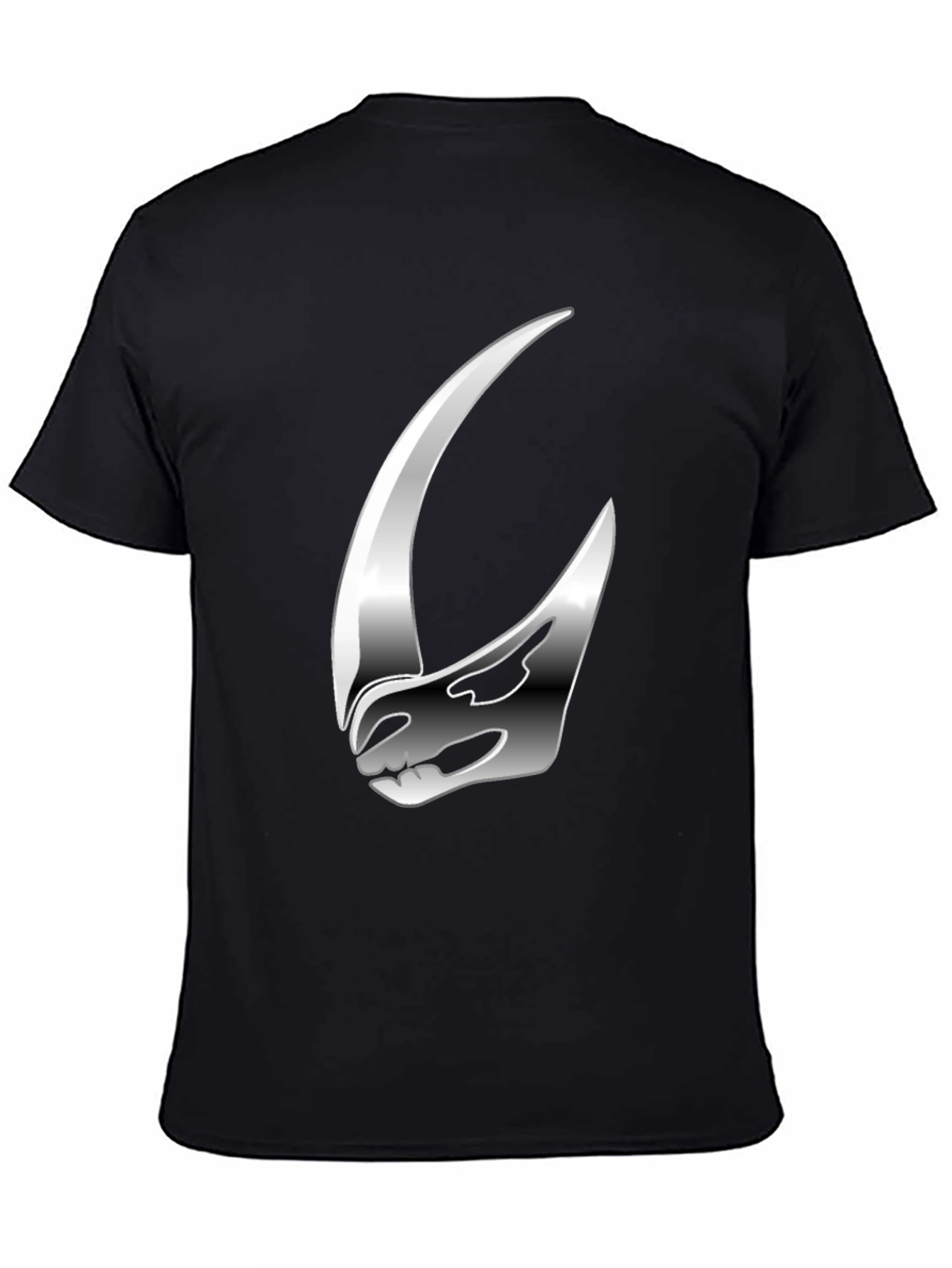 Stylish Silver Helmet Graphic Tee