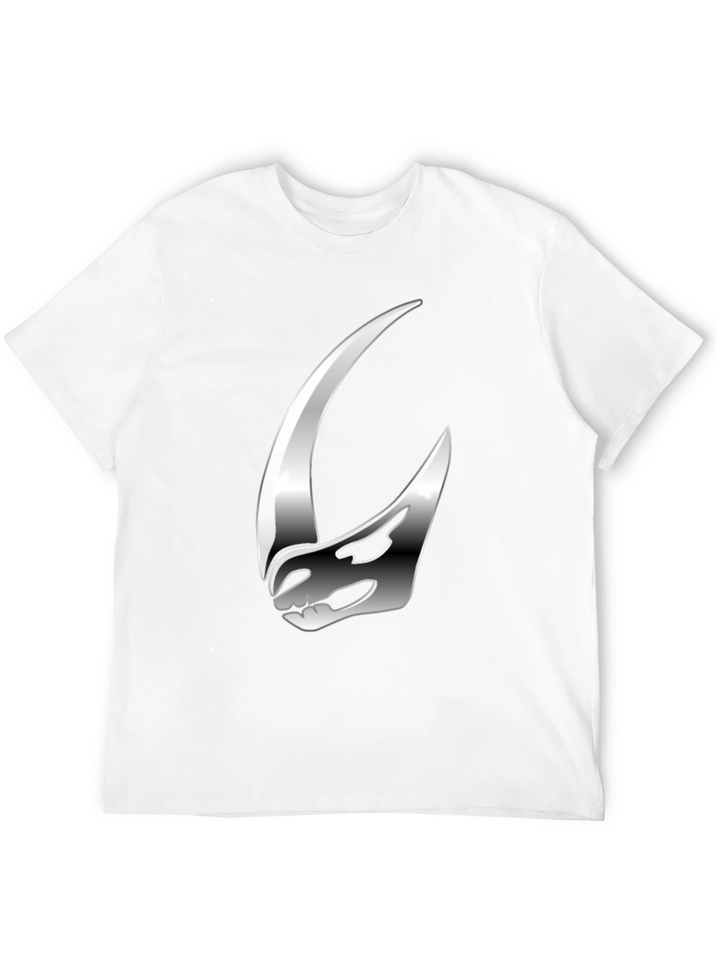 Stylish Silver Helmet Graphic Tee