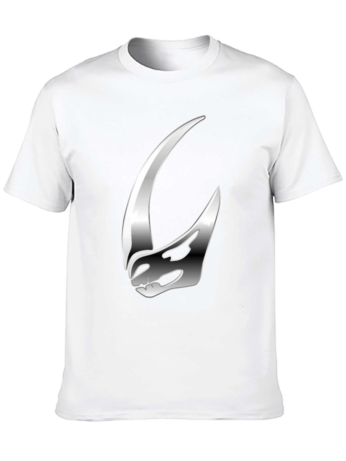 Stylish Silver Helmet Graphic Tee