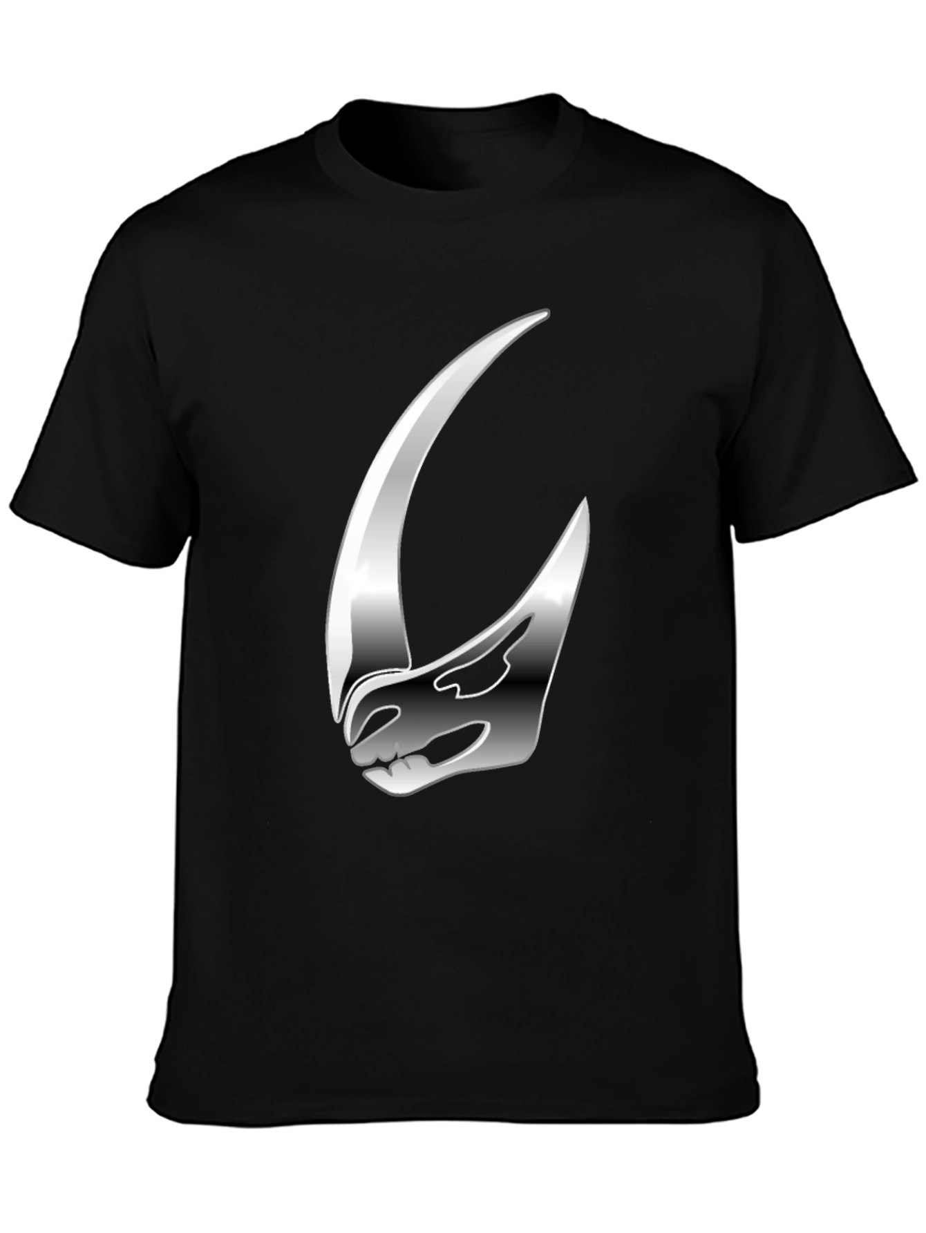 Stylish Silver Helmet Graphic Tee